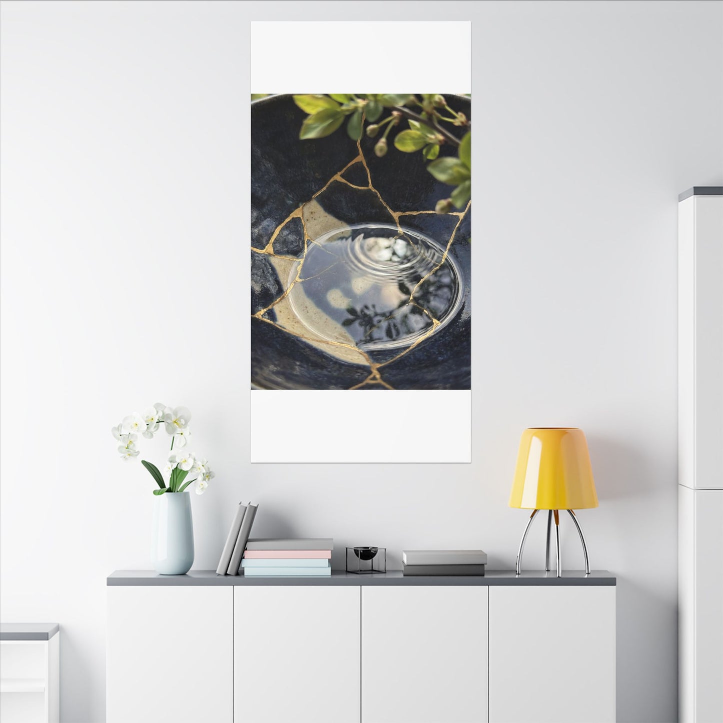 Water Ripple Spring Canvas Art | Kintsugi Beautiful Design