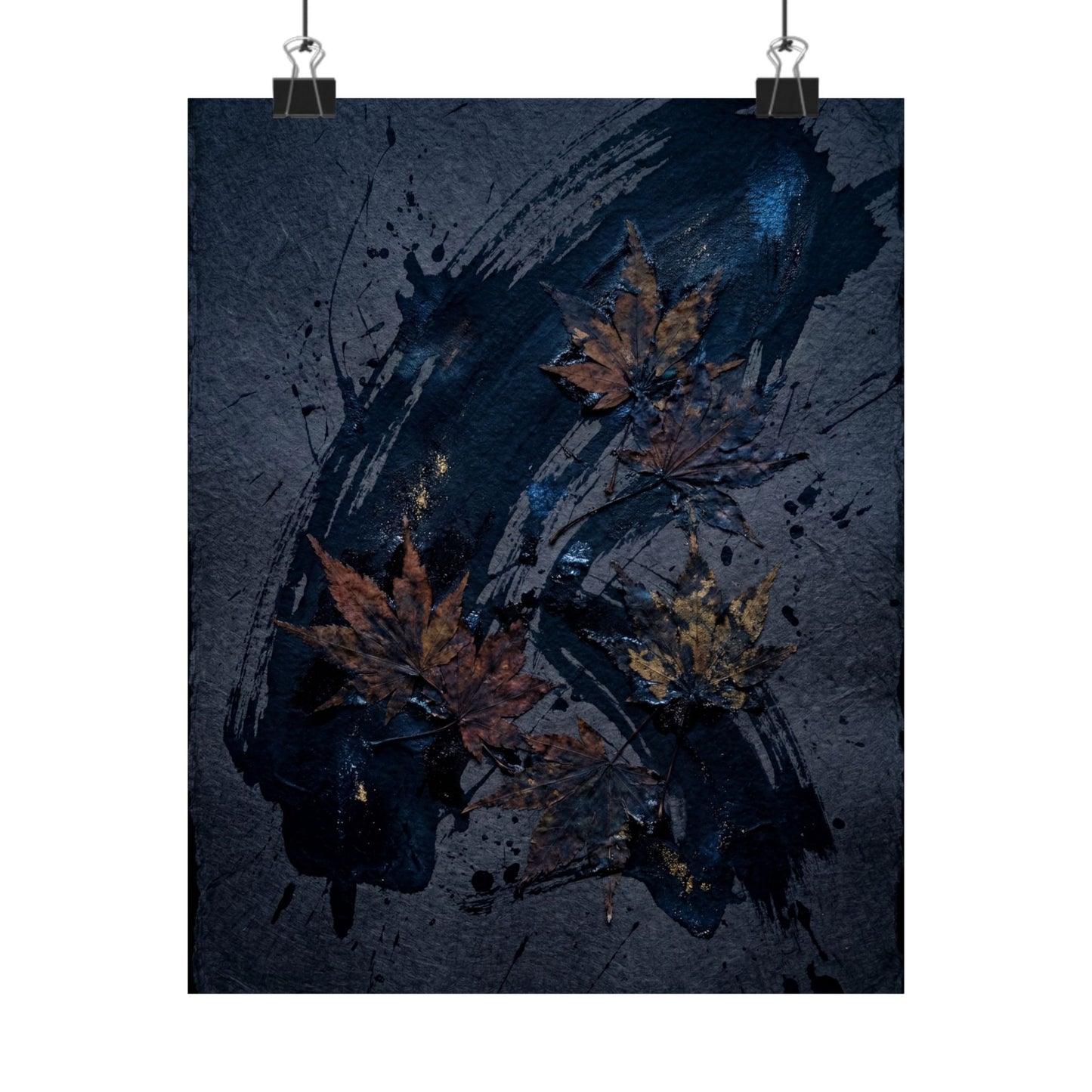 Moonlight Ink Brushstroke Wall Art Print - Dark Japandi Datsuzoku Art Print
