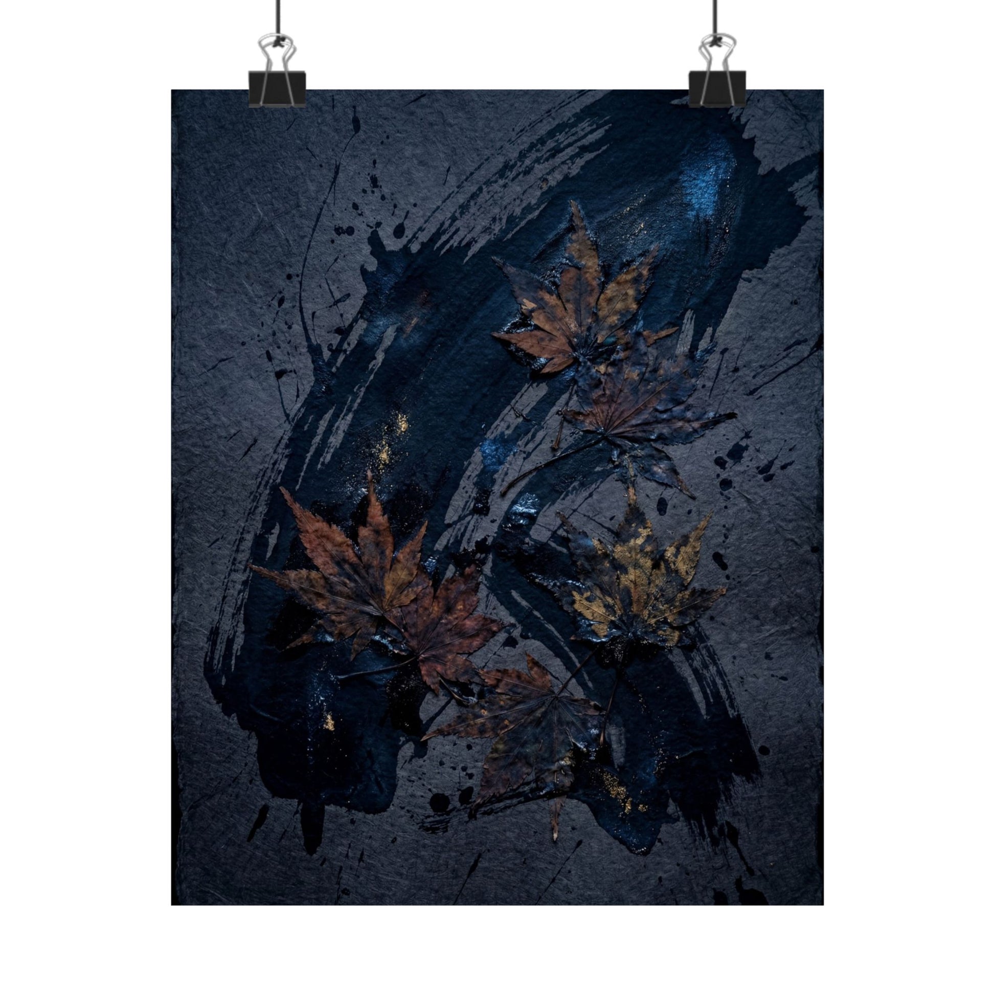 Moonlight Ink Brushstroke Wall Art Print - Dark Japandi Datsuzoku Art Print