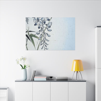 Zen Wisteria in Moonlight | Ukiyo E Inspired Canvas Art