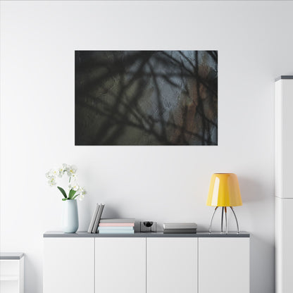 Shadow Play Dark Texture Canvas Art | Sophisticated Dark Japandi Art