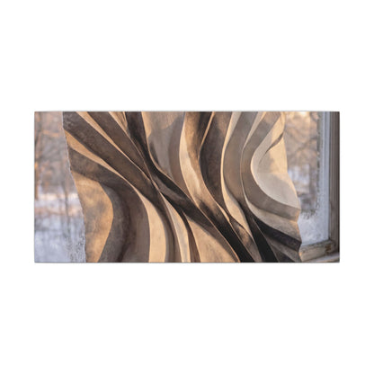 Mono No Aware Paper Fold Canvas Art - Japandi Minimal Line