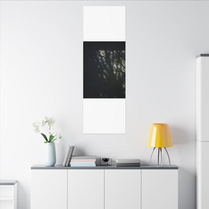 Dark Japandi Shoji Screen in Dappled | Moody Minimal Canvas Art