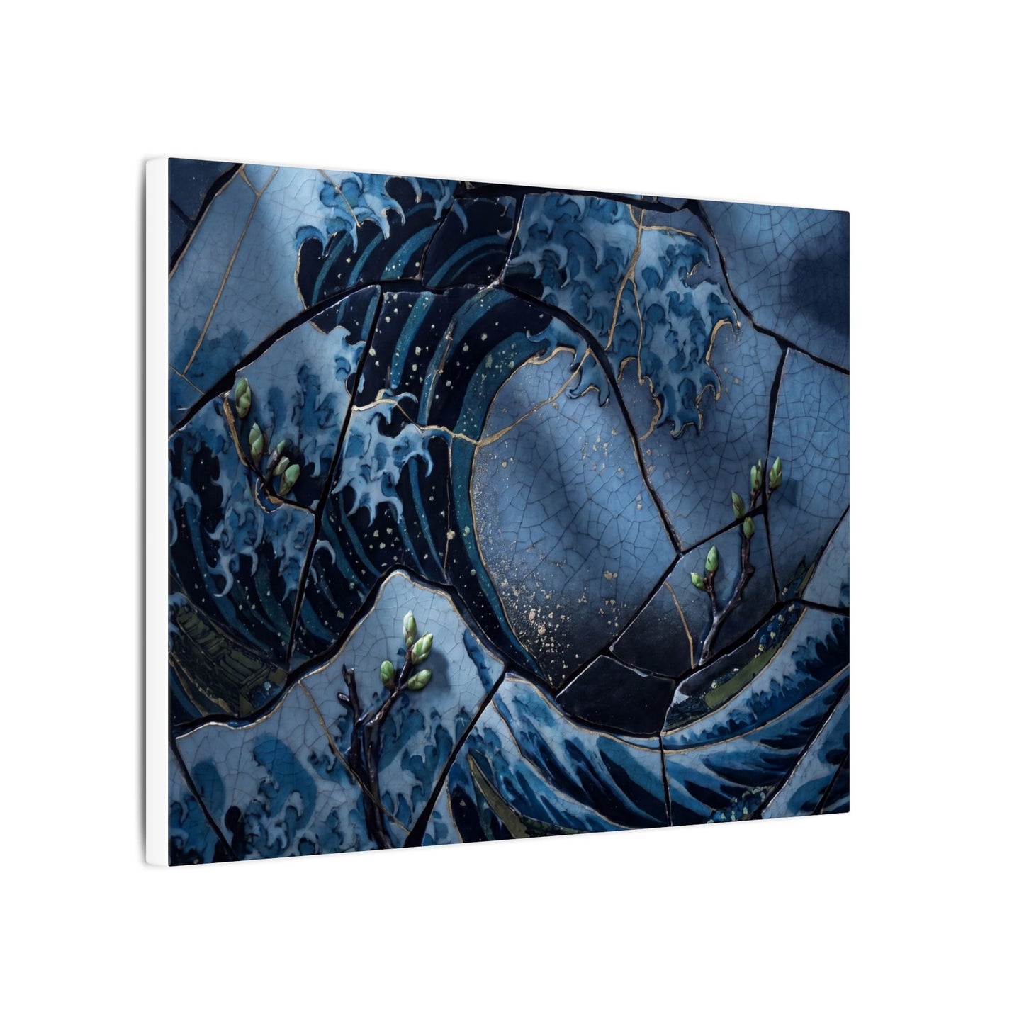 Ocean Wave Spring Canvas Art | Kintsugi Artful Design