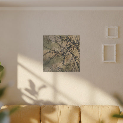 Japandi Shadow Play in Golden Hour | Texture Canvas Art