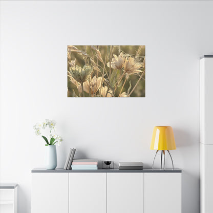 Summer Dried Flowers Minimal Line Canvas Art | Cozy Decor
