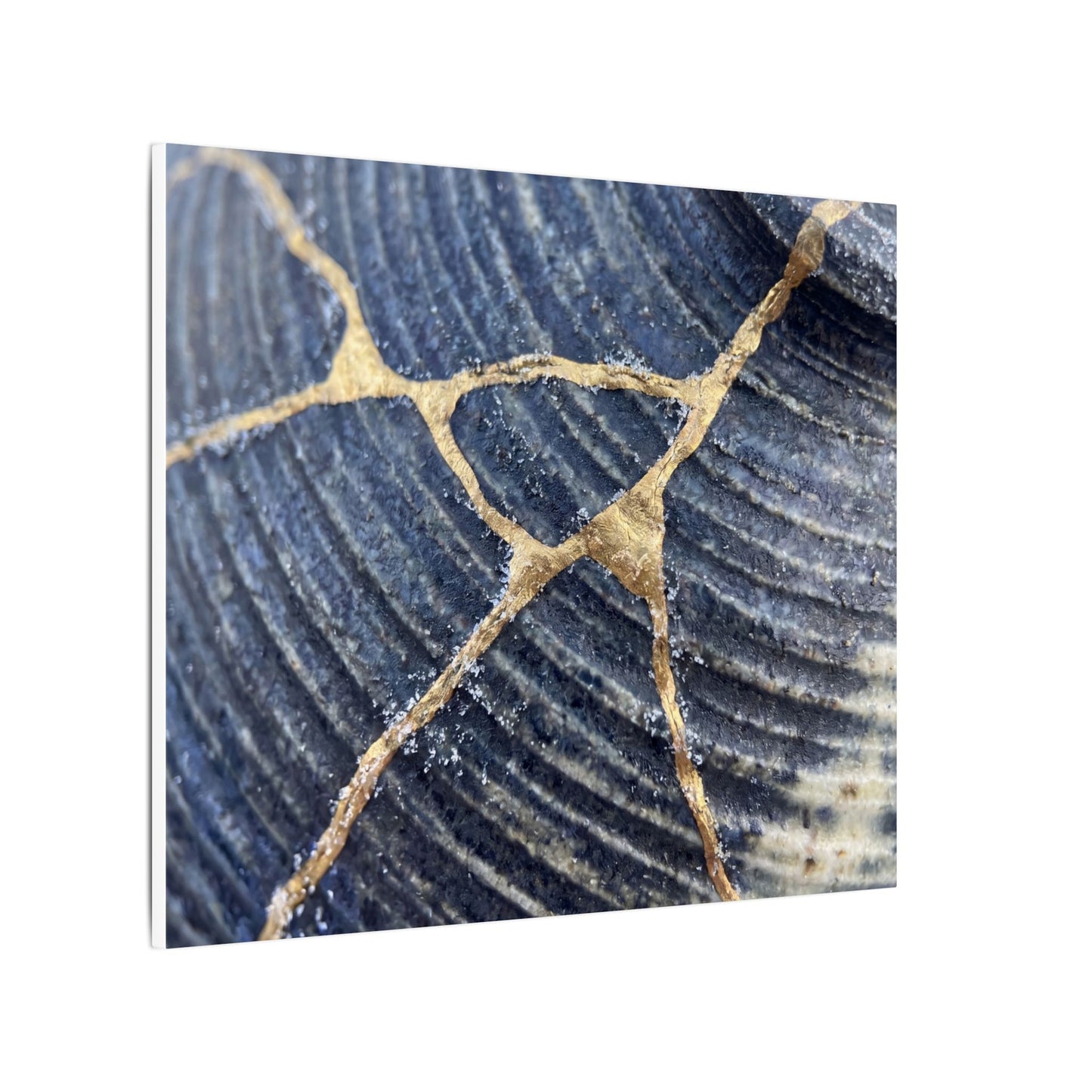 Shibui Water Ripple Canvas Art - Kintsugi Gold Repair
