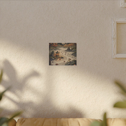 Rock Garden Autumn Canvas Art | Zen Serene Design
