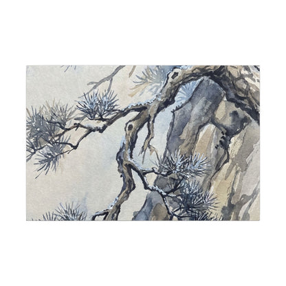 Moonlight Pine Tree Canvas Art - Japandi Seijaku