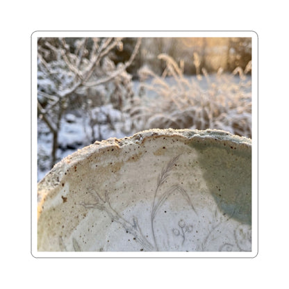 Winter Ceramic Bowl Minimal Line Sticker | Warm Decor