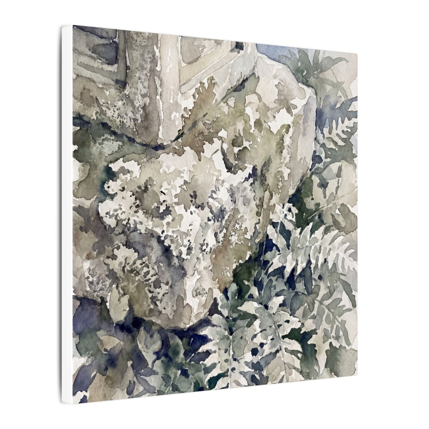 Stone Lantern Watercolor Canvas Art | Elegant Japandi Art