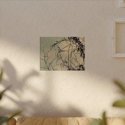 Golden Hour Shadow Play Canvas Art - Japandi Mono No Aware