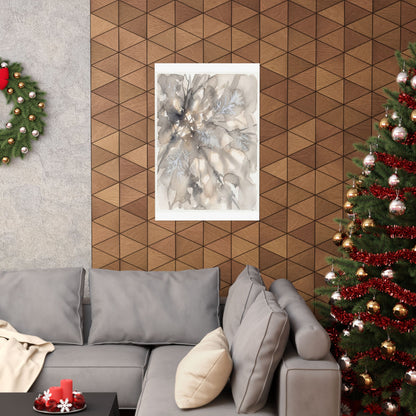 Shadow Play Wall Art Print | Winter Japandi Watercolor Art