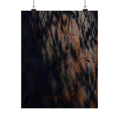Atmospheric Rust Patina Wall Art Print - Shadow Zen Dark Japandi