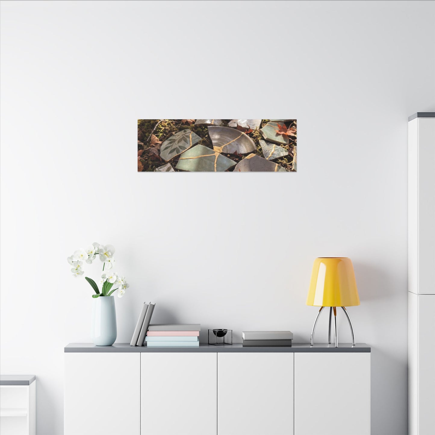 Broken Pottery Japanese Pattern Canvas Art | Elegant Japandi Art