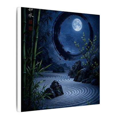 Serene Rock Garden Canvas Art - Enso Zen