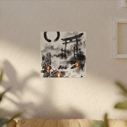Candlelight Torii Gate Canvas Art - Zen Datsuzoku