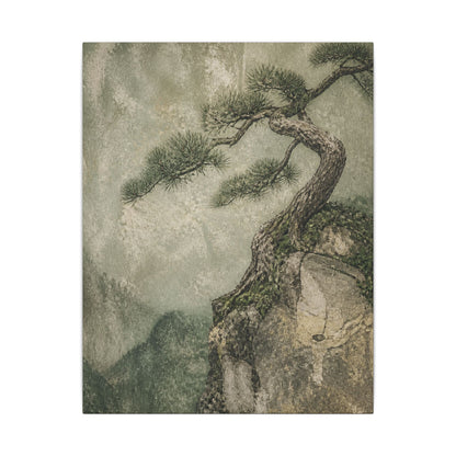 Fukinsei Pine Tree Canvas Art - Japandi Texture
