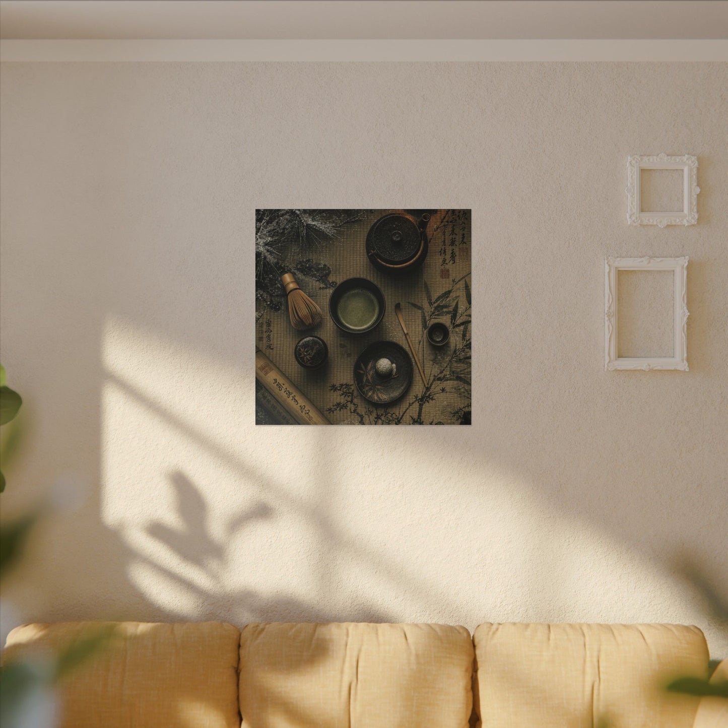 Tea Ceremony Canvas Art | Winter Zen Ukiyo E Inspired Art