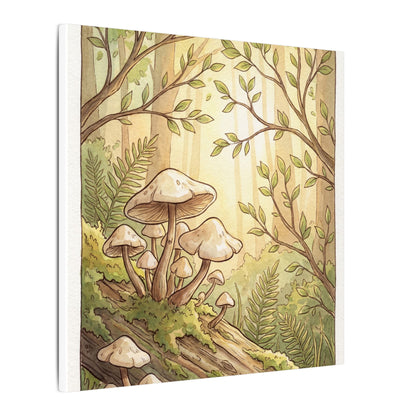 Spring Wild Mushrooms Mushroom Illustration Canvas Art | Cozy Decor