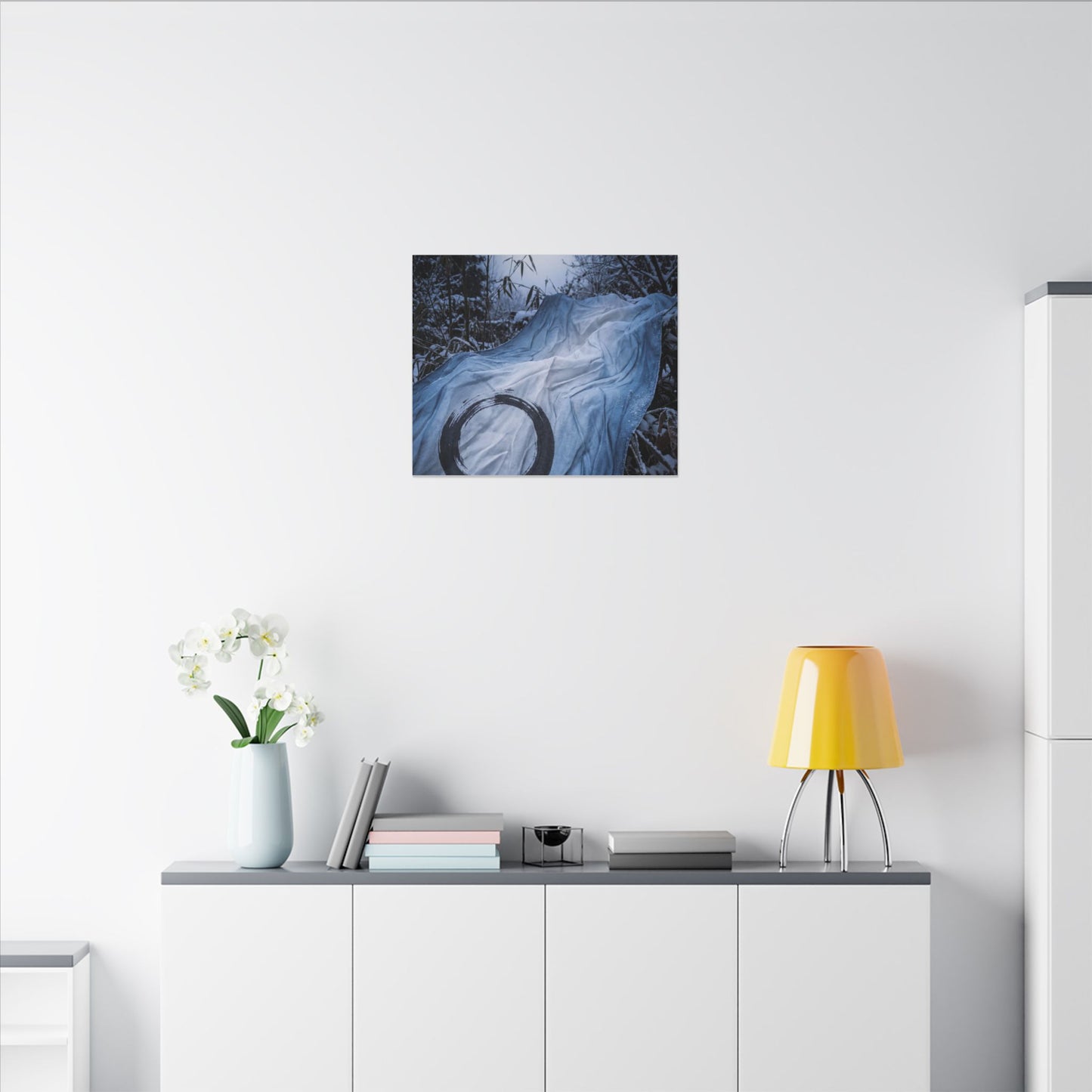 Moonlight Silk Drape Canvas Art - Zen Datsuzoku