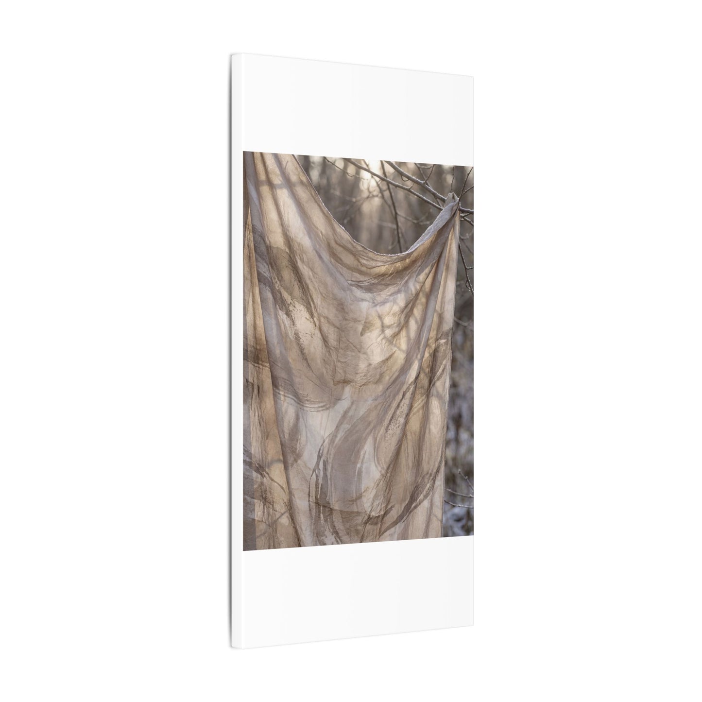 Ma Silk Drape Canvas Art - Japandi Japanese Pattern