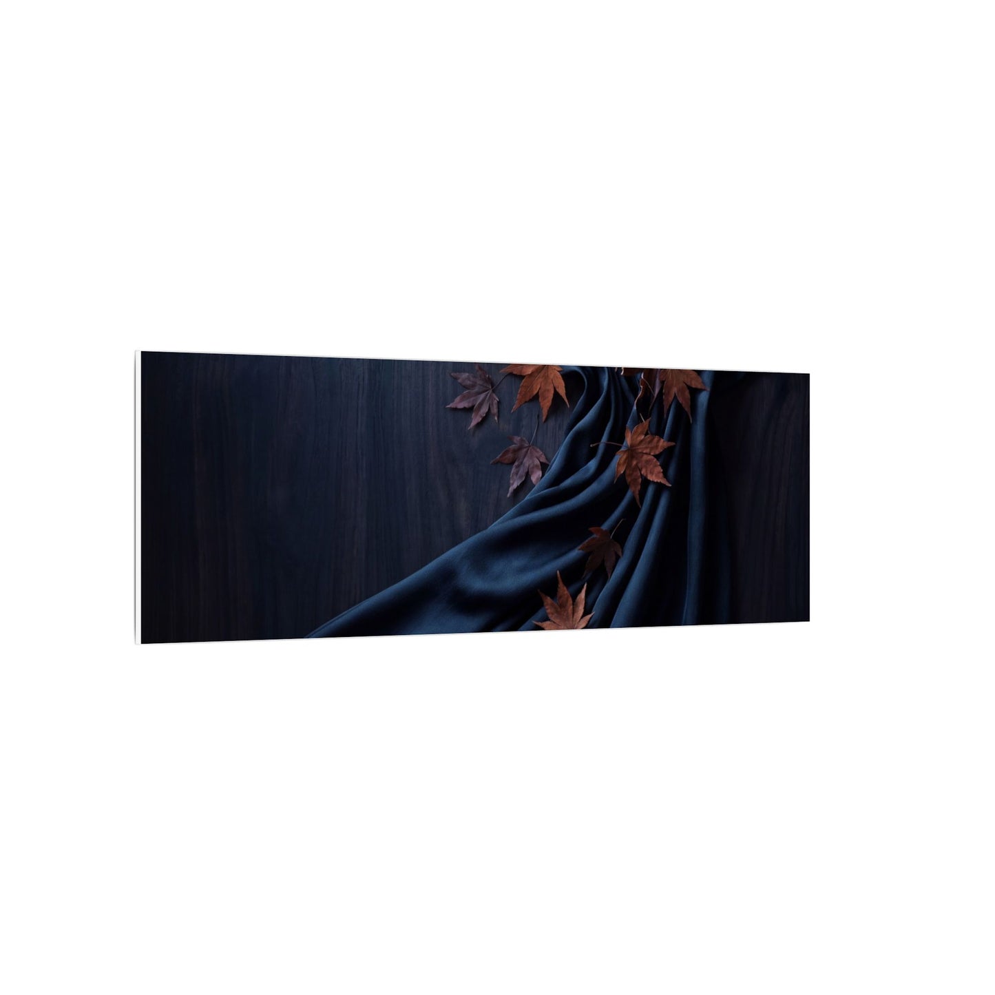 Silk Drape Autumn Canvas Art | Dark Japandi Sophisticated Design