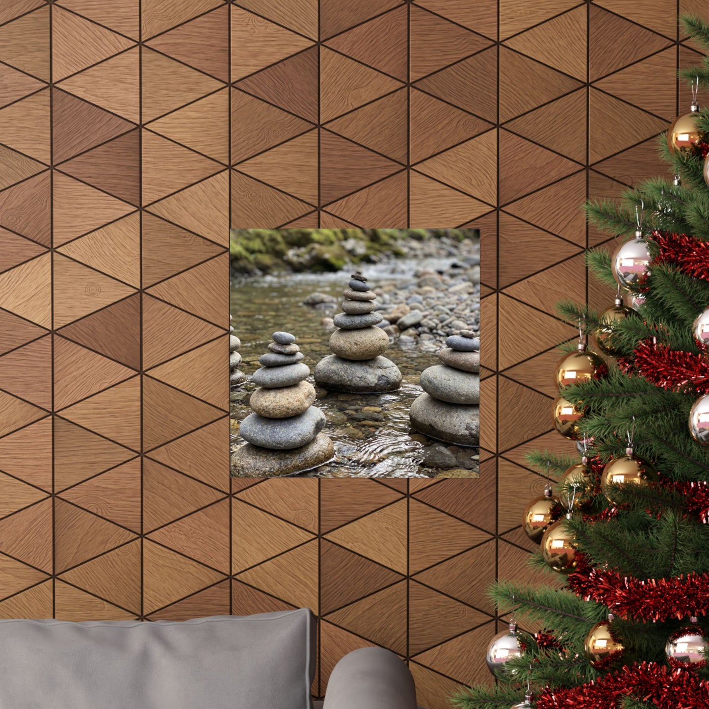 Bamboo Grove Winter Wall Art Print | Zen Peaceful Design