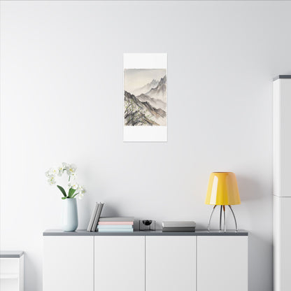Spring Mountain Mist Texture Canvas Art | Warm Decor