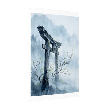 Torii Gate Canvas Art | Spring Zen Sumi E Art