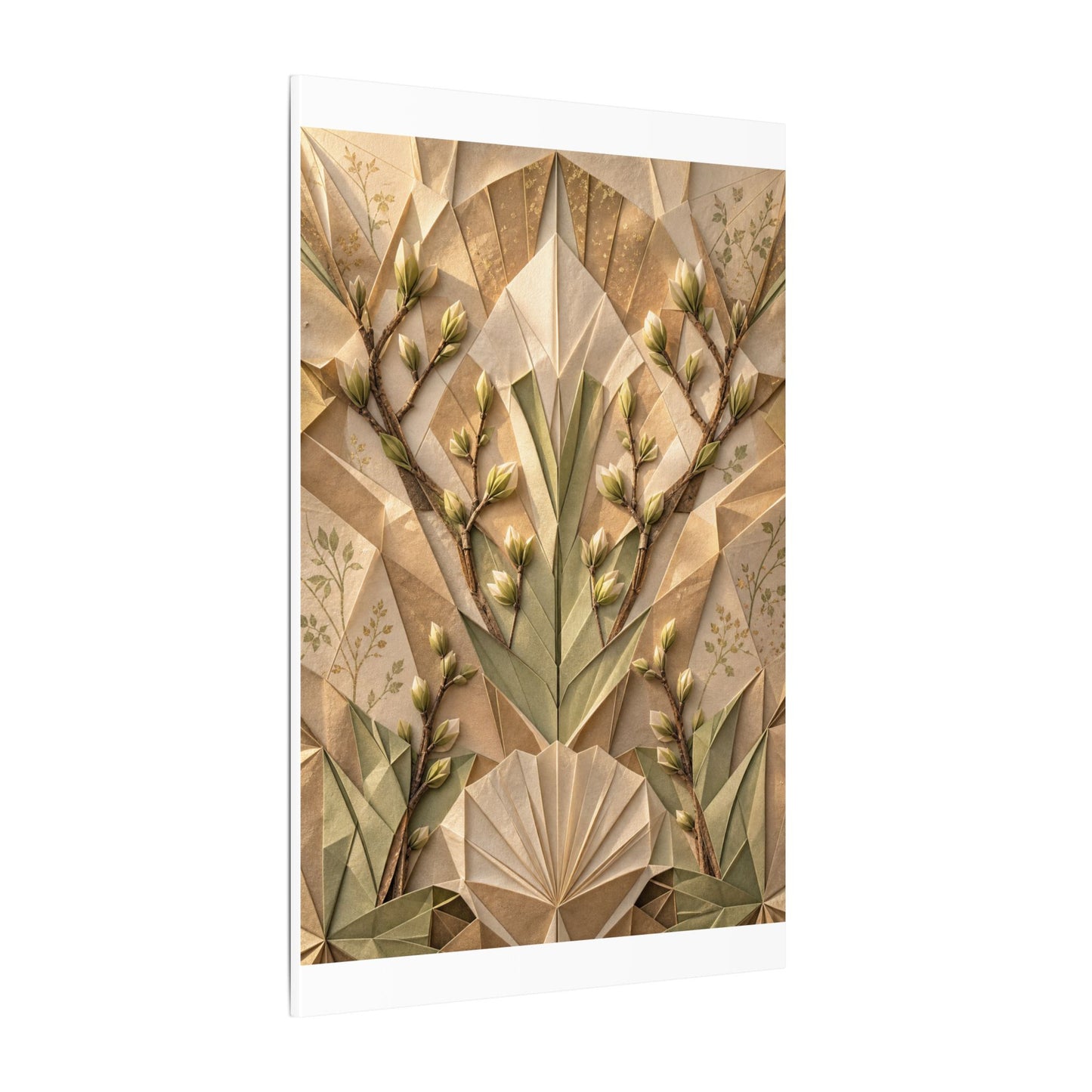 Kanso Paper Fold Canvas Art - Japandi Japanese Pattern