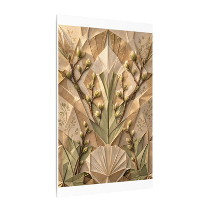 Kanso Paper Fold Canvas Art - Japandi Japanese Pattern