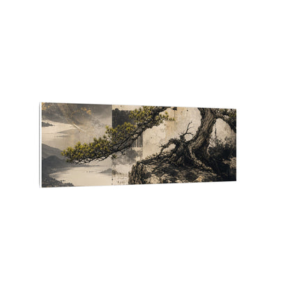 Golden Hour Pine Tree Canvas Art - Japandi Datsuzoku