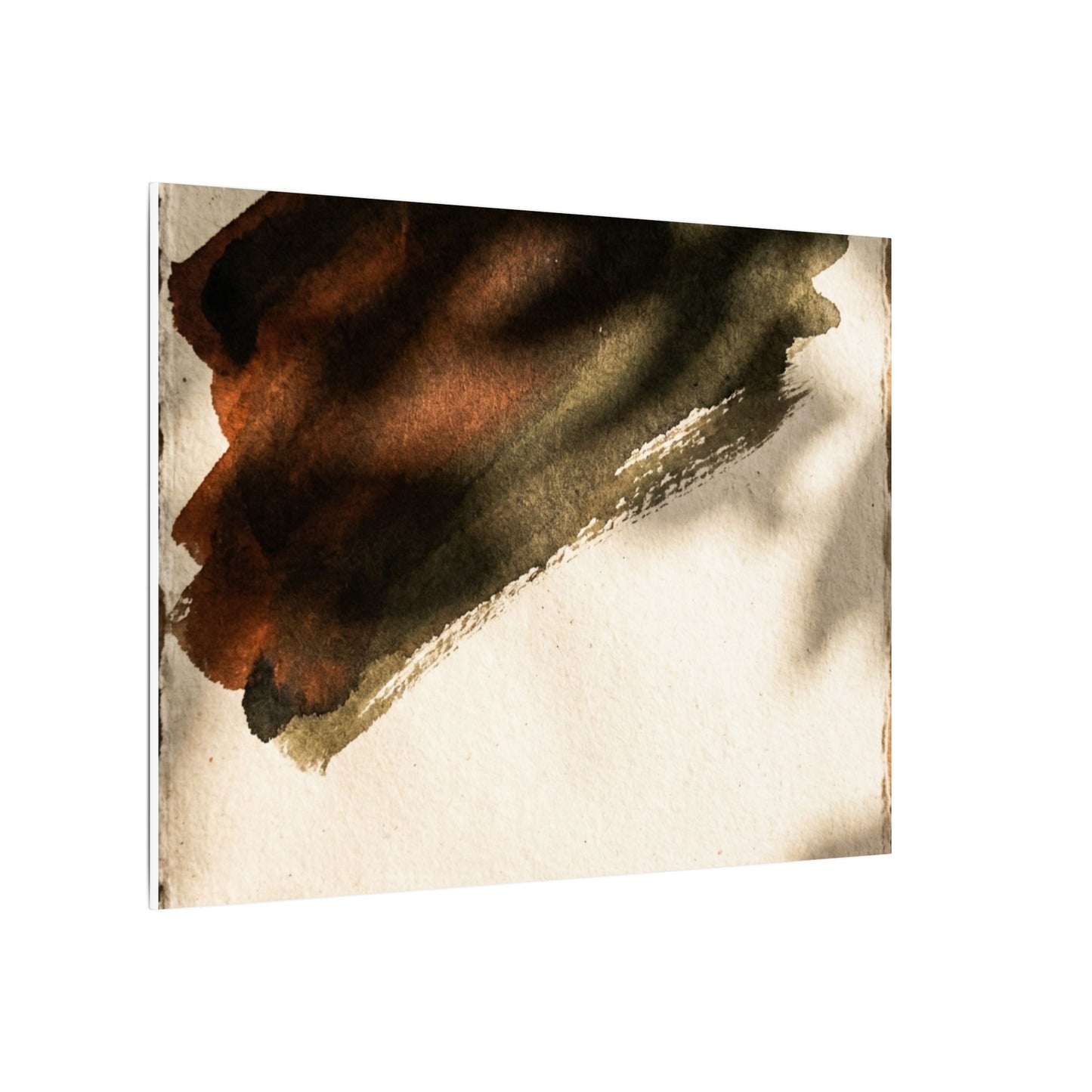 Ink Brushstroke Canvas Art | Summer Dark Japandi Moody Minimal Art