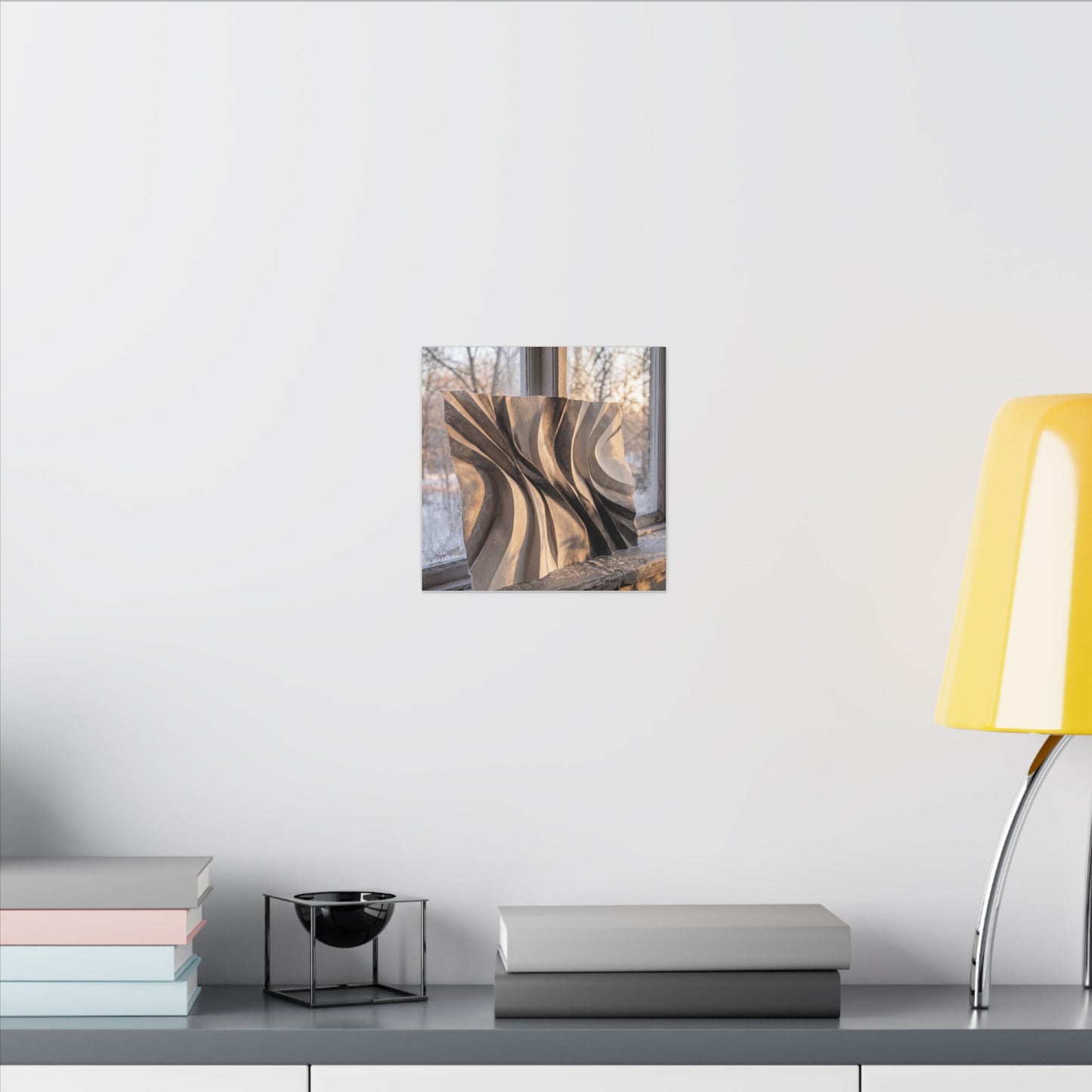 Mono No Aware Paper Fold Canvas Art - Japandi Minimal Line