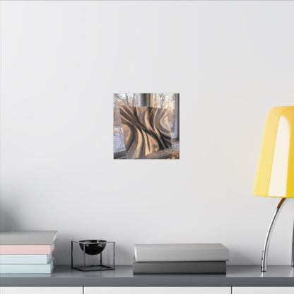 Mono No Aware Paper Fold Canvas Art - Japandi Minimal Line