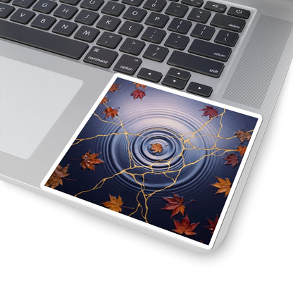 Water Ripple Autumn Sticker | Kintsugi Beautiful Design