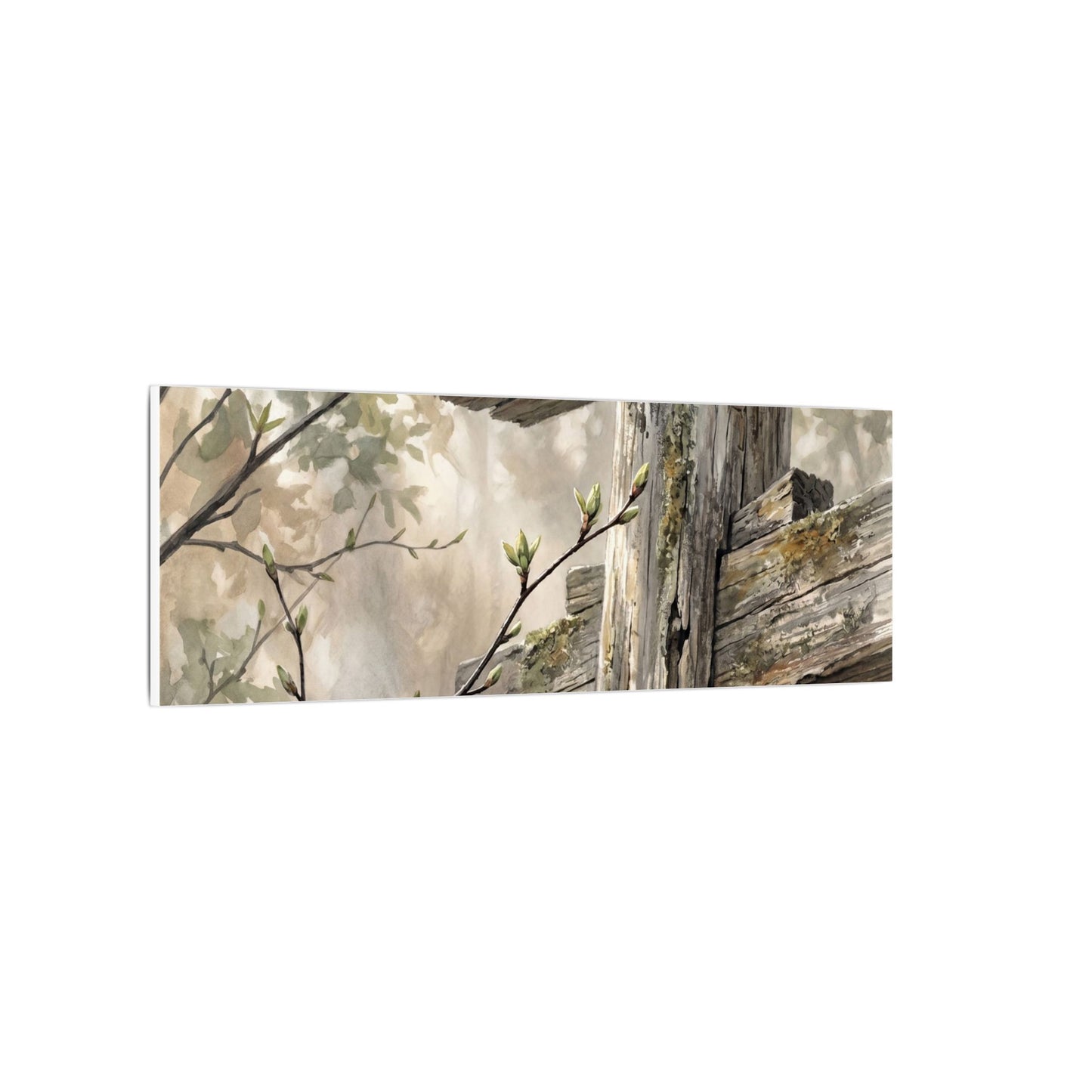 Torii Gate Spring Canvas Art | Japandi Neutral Design