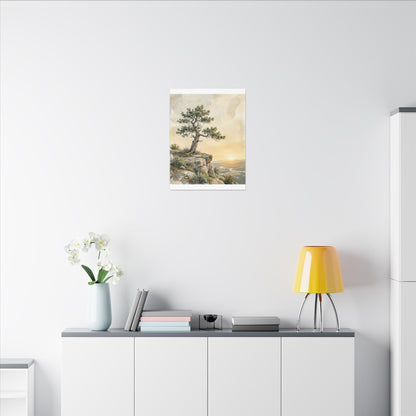 Pine Tree Canvas Art | Summer Japandi Texture Art