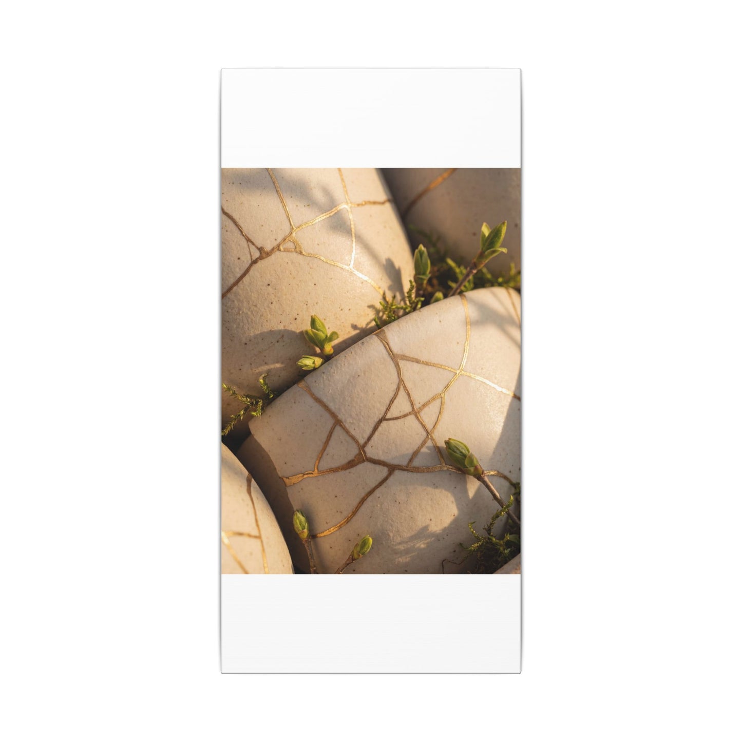 Spring Broken Pottery Gold Vein Canvas Art | Beautiful Decor