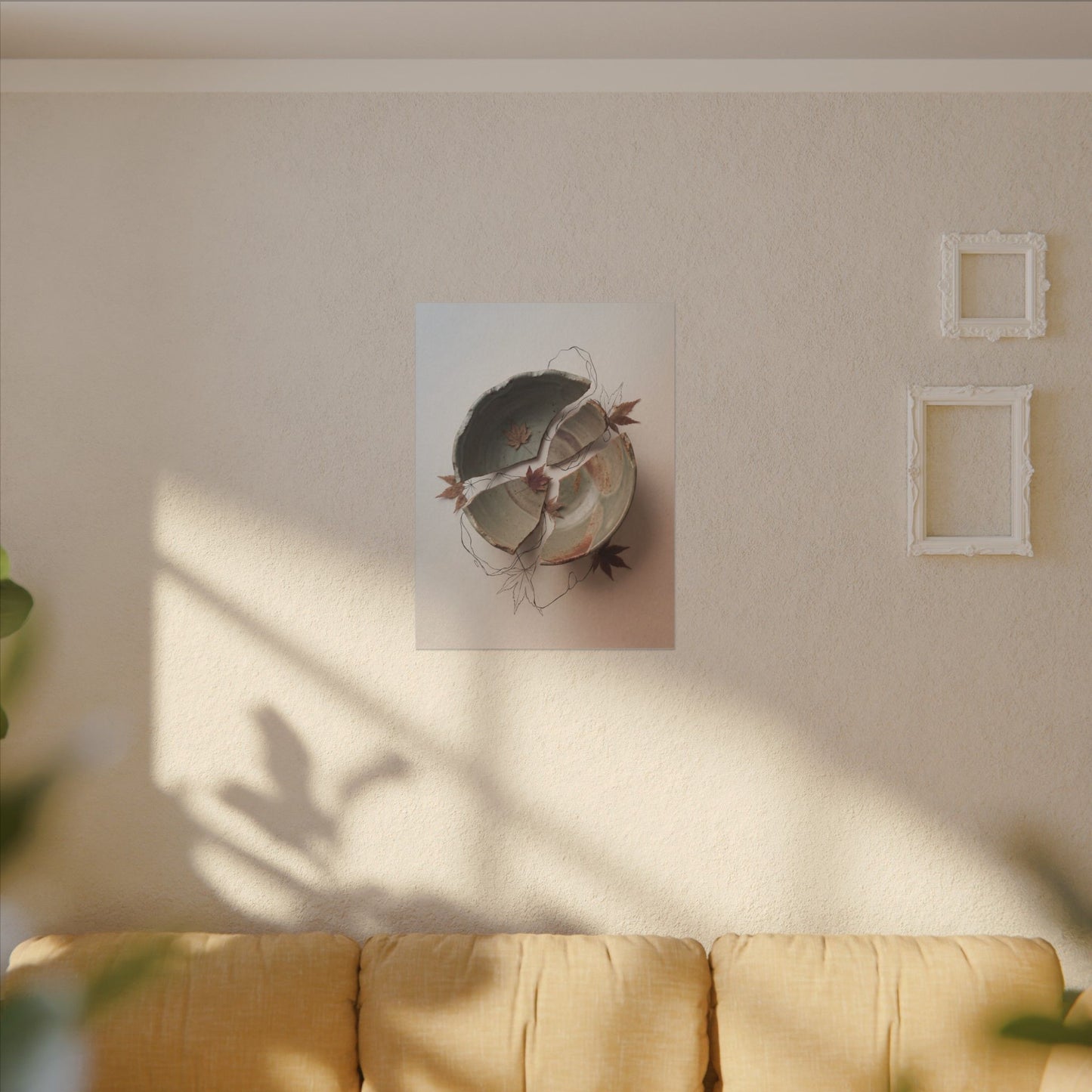 Dawn Ceramic Bowl Canvas Art - Japandi Fukinsei