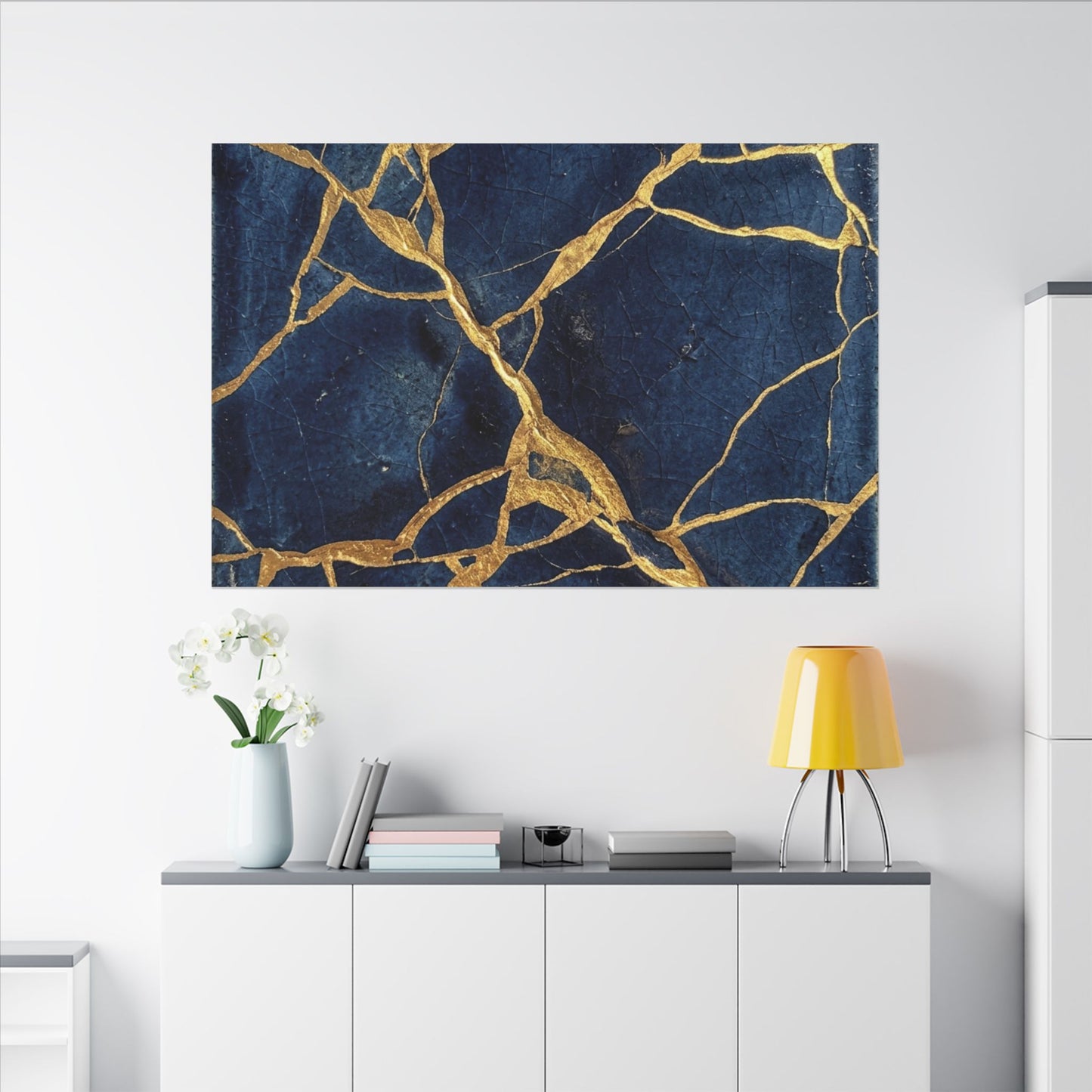 Kintsugi Crackle Canvas Art