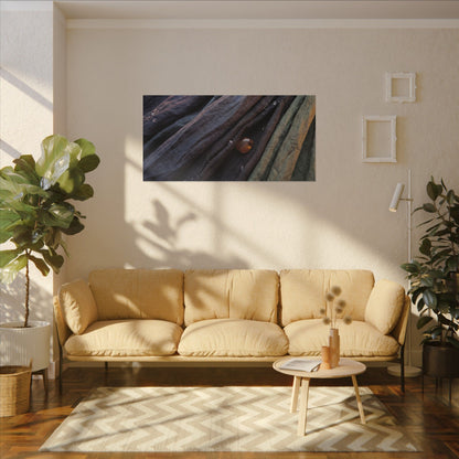 Silk Drape Shadow Zen Canvas Art | Moody Dark Japandi Art