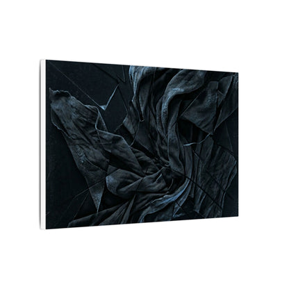 Dark Japandi Silk Drape in Moonlight | Moody Minimal Canvas Art