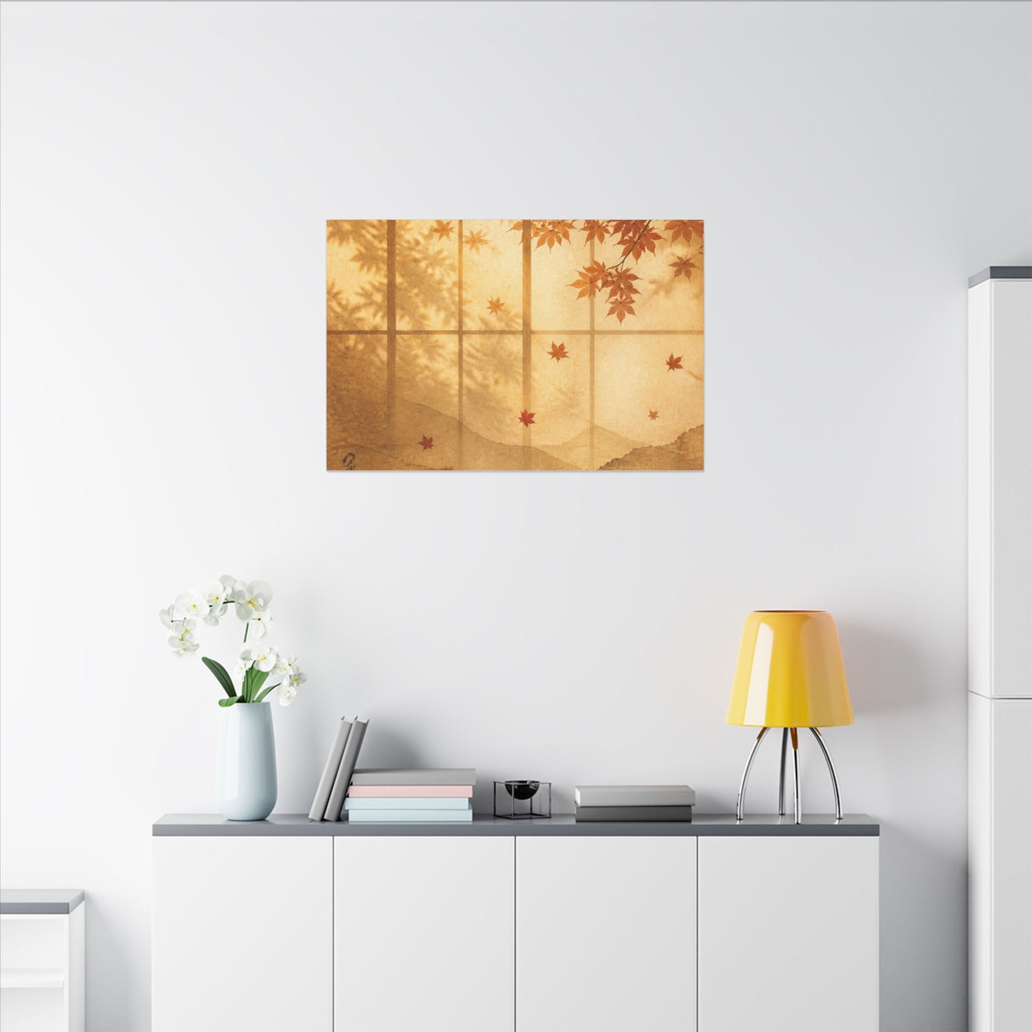 Shoji Screen Texture Canvas Art | Earthy Japandi Art