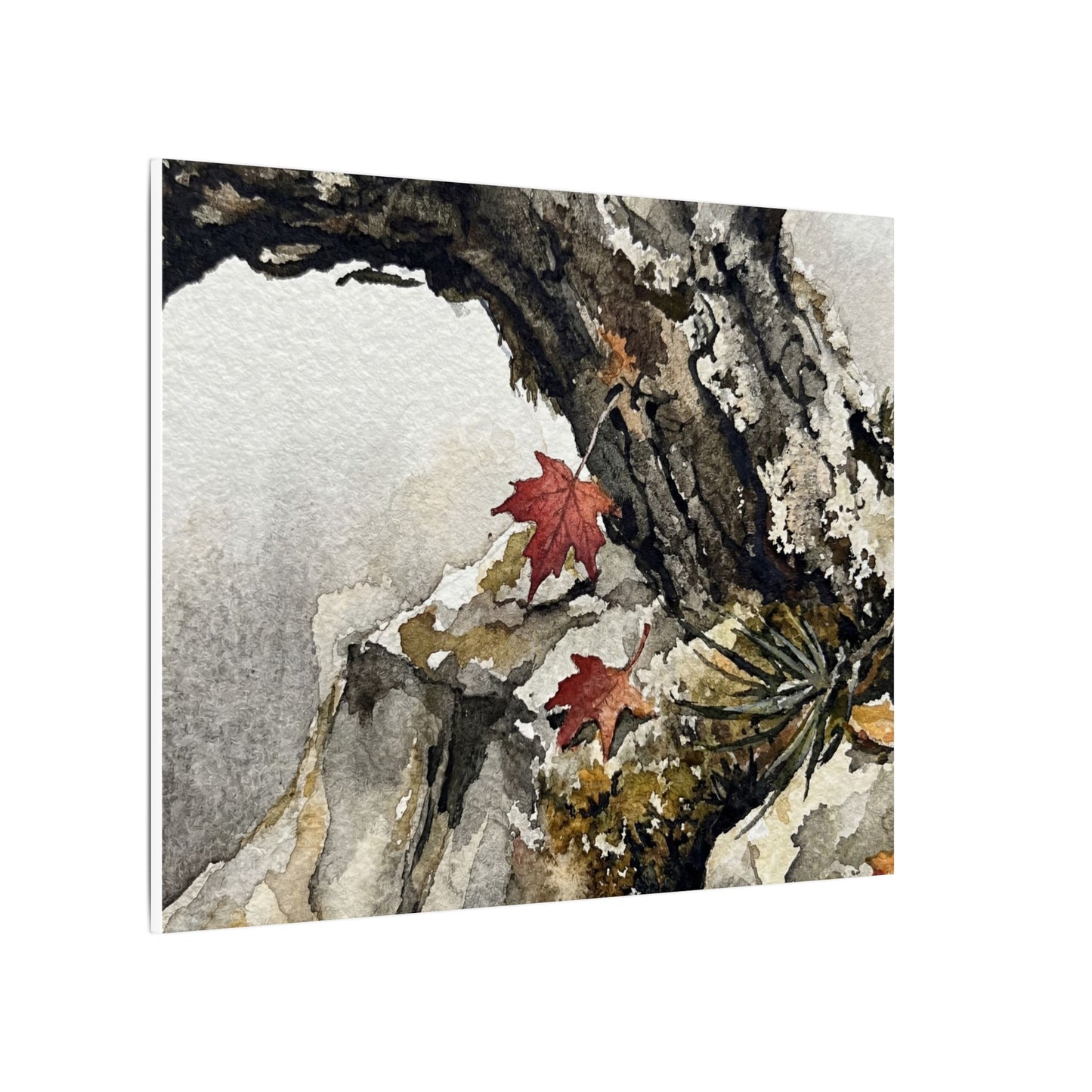 Pine Tree Autumn Canvas Art | Japandi Earthy Design