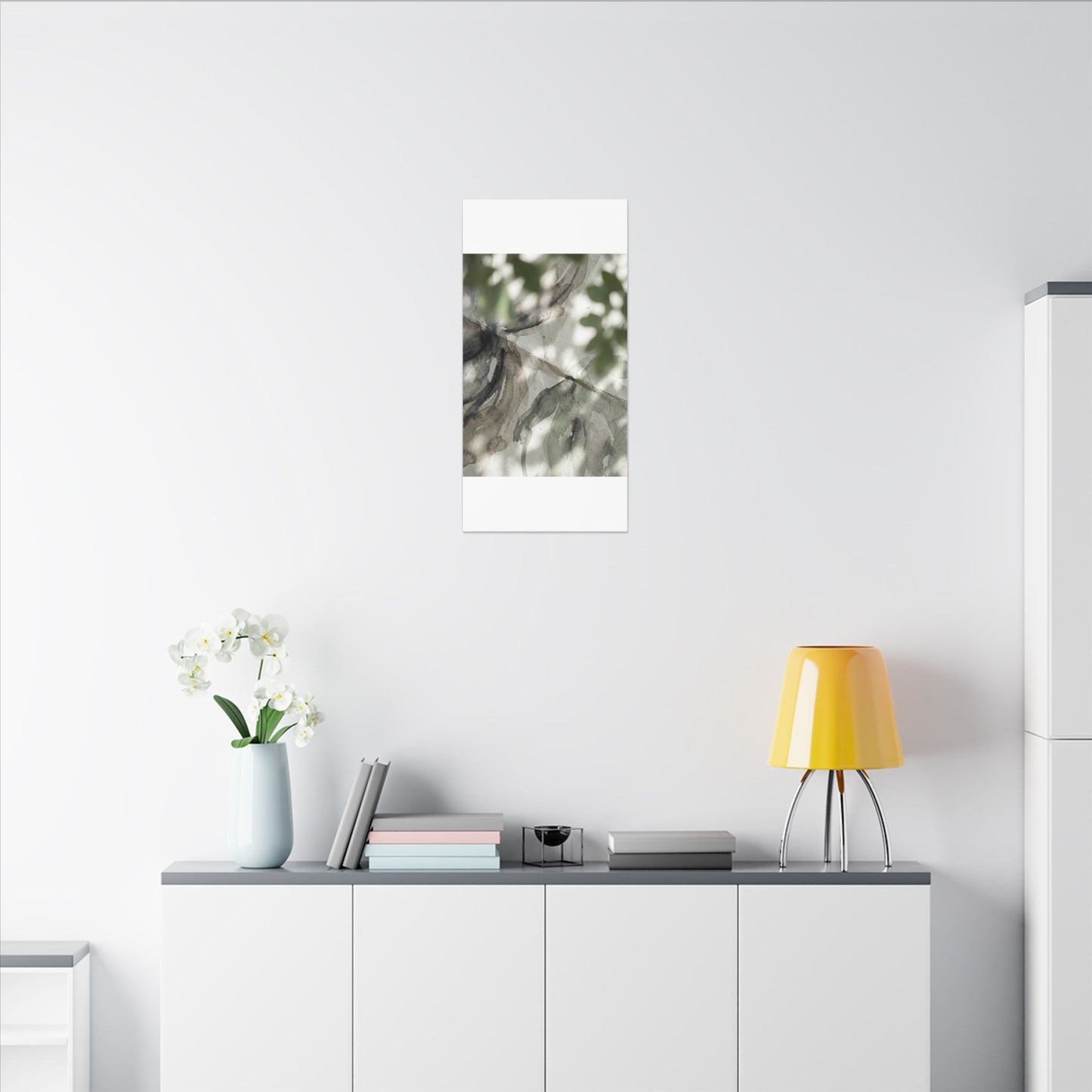 Spring Paper Fold Watercolor Canvas Art | Warm Decor