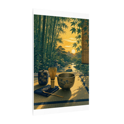 Ma Tea Ceremony Canvas Art - Zen Ukiyo E Inspired