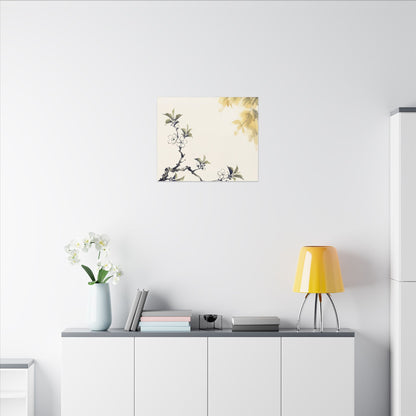 Kanso Cherry Blossom Canvas Art - Zen Sumi E