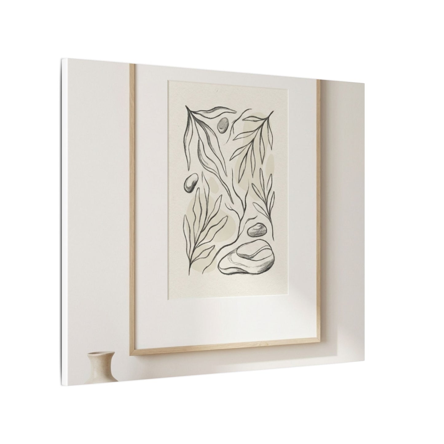 Japandi Charcoal Canvas Art
